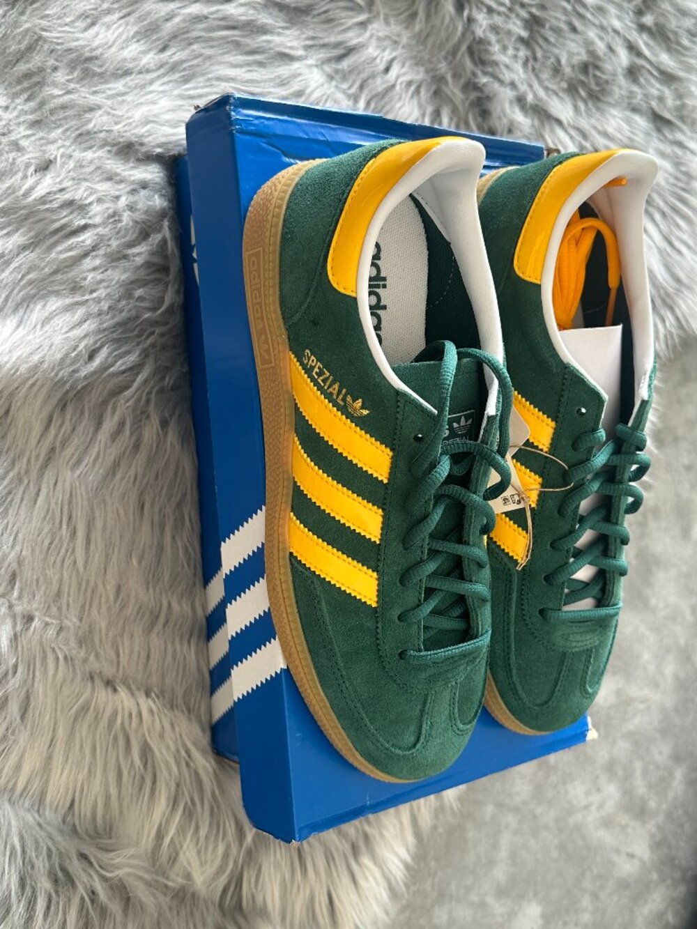 Adidas Handball Spezial Original Green & Yellow Gum Sneakers – M8-W9